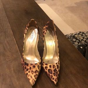 Guess leopard high heels